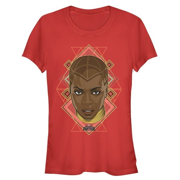 Junior's Marvel Black Panther 2018 Okoye Portrait Graphic Tee Red Small