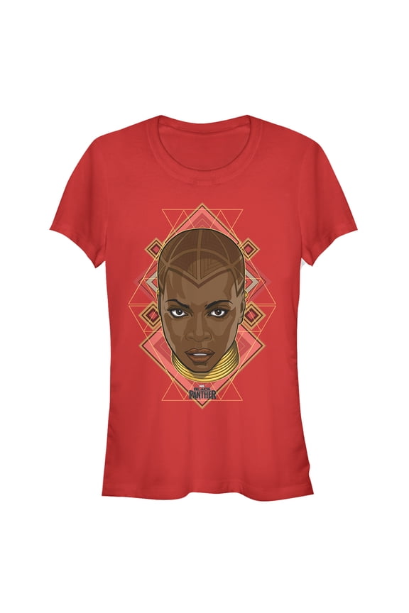 Junior's Marvel Black Panther 2018 Okoye Portrait Graphic Tee Red Small