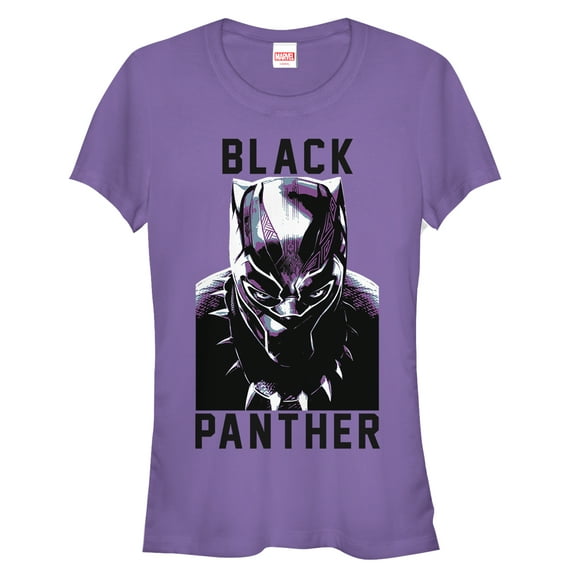 Junior's Marvel Black Panther 2018 Portrait Graphic Tee Purple 2X Large
