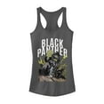 thumbnail image 1 of Junior's Marvel Black Panther Army  Racerback Tank Top Charcoal Small, 1 of 3