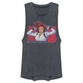 thumbnail image 1 of Junior's Marvel Black Widow Avenger Hero  Festival Muscle Graphic Tee Denim Blue Heather Large, 1 of 3