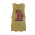 thumbnail image 1 of Junior's Marvel Black Widow Avenger Logo  Festival Muscle Graphic Tee Gold Heather Large, 1 of 3