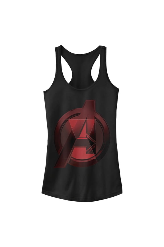 Junior's Marvel Black Widow Avenger Symbol Racerback Tank Top Black Small