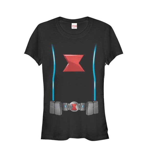 Junior's Marvel Black Widow Costume Graphic Tee Black X Large
