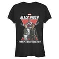 thumbnail image 1 of Junior's Marvel Black Widow Family Back Together Graphic Tee Black Medium, 1 of 2