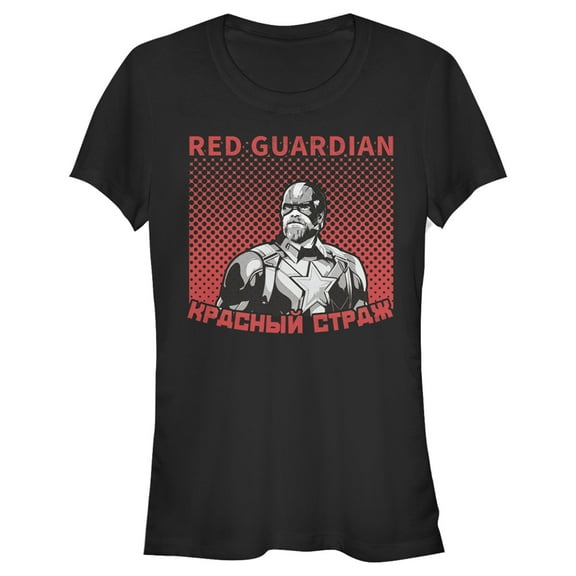 Junior's Marvel Black Widow Guardian Gradient  Graphic Tee Black Small