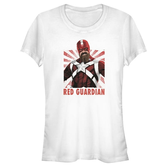 Junior's Marvel Black Widow Guardian Soldier Graphic Tee White X Large