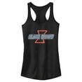 thumbnail image 1 of Junior's Marvel Black Widow Neon Light Logo  Racerback Tank Top Black Medium, 1 of 4