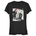 thumbnail image 1 of Junior's Marvel Black Widow Sisters Cartoon  Graphic Tee Black 2X Large, 1 of 2