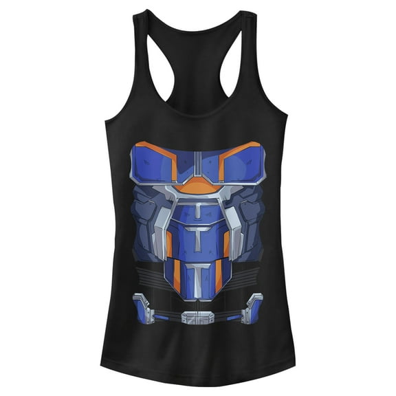 Junior's Marvel Black Widow Taskmaster Costume  Racerback Tank Top Black Medium
