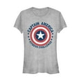 thumbnail image 1 of Junior's Marvel Captain America Fitness Shield  Graphic Tee Athletic Heather Large, 1 of 2