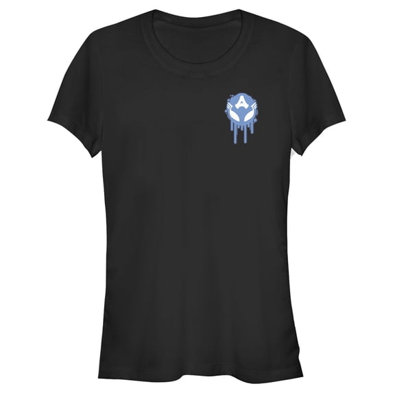 Junior's Marvel Captain America Venom Infected Badge Graphic Tee Black Small
