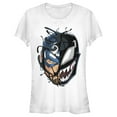 thumbnail image 1 of Junior's Marvel Captain America Venom Mask Symbol  Graphic Tee White Large, 1 of 2