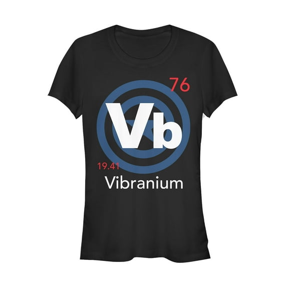Junior's Marvel Captain America Vibranium Element Graphic Tee Black X Large