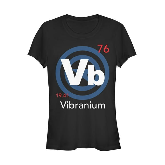Junior's Marvel Captain America Vibranium Element  Graphic Tee Black X Large