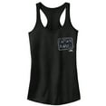 thumbnail image 1 of Junior's Marvel Captain Marvel Crayon Patch Logo  Racerback Tank Top Black Large, 1 of 4