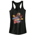 thumbnail image 1 of Junior's Marvel Captain Marvel Faster Stars  Racerback Tank Top Black 2X Large, 1 of 4