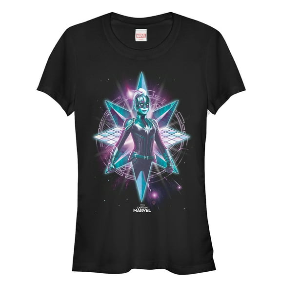 Junior's Marvel Captain Marvel Noble Kree  Graphic Tee Black X Large