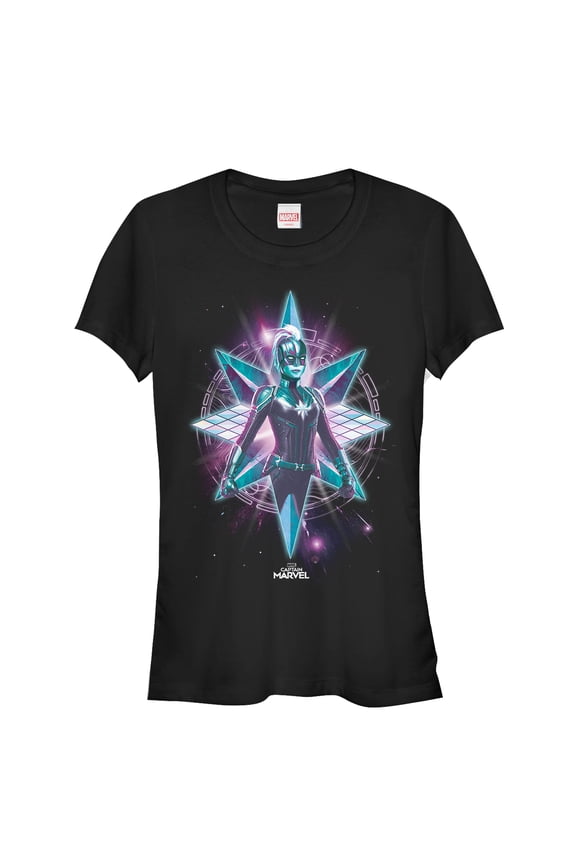 Junior's Marvel Captain Marvel Noble Kree  Graphic Tee Black X Large