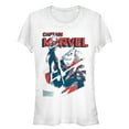 thumbnail image 1 of Junior's Marvel Captain Marvel Streaks  Graphic Tee White 2X Large, 1 of 2