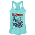 thumbnail image 1 of Junior's Marvel Captain Marvel Streaks  Racerback Tank Top Cancun Small, 1 of 3