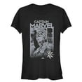 thumbnail image 1 of Junior's Marvel Captain Marvel Vintage Hero  Graphic Tee Black Medium, 1 of 2