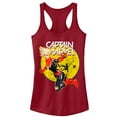 thumbnail image 1 of Junior's Marvel Captain Marvel Vintage Ring  Racerback Tank Top Scarlet X Large, 1 of 3
