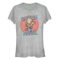 thumbnail image 1 of Junior's Marvel Captain Marvel Vintage Star Circle  Graphic Tee Athletic Heather Small, 1 of 2