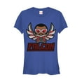 thumbnail image 1 of Junior's Marvel Cartoon Kawaii Falcon  Graphic Tee Royal Blue 2X Large, 1 of 2