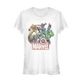 thumbnail image 1 of Junior's Marvel Classic Hero Collage  Graphic Tee White Medium, 1 of 2