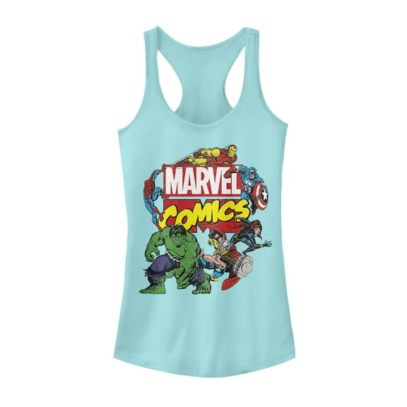 Junior's Marvel Comics  Racerback Tank Top Cancun Medium