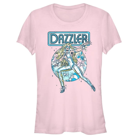 Junior's Marvel Dazzler Retro Light Beams Graphic T-Shirt