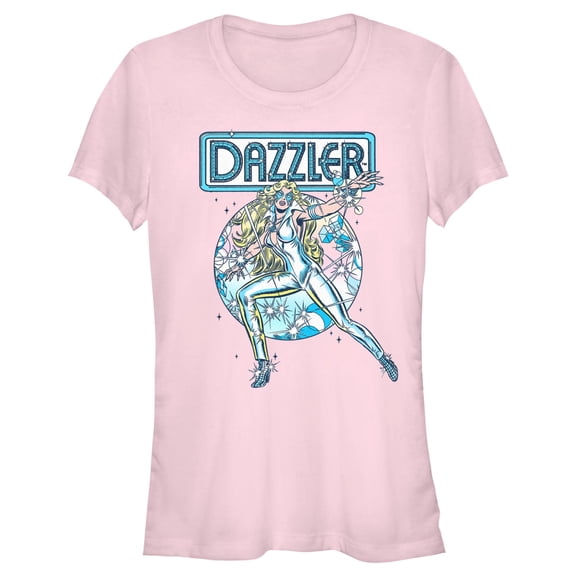 Junior's Marvel Dazzler Retro Light Beams Graphic T-Shirt