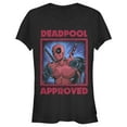 thumbnail image 1 of Junior's Marvel Deadpool Approved  Graphic T-Shirt, 1 of 4