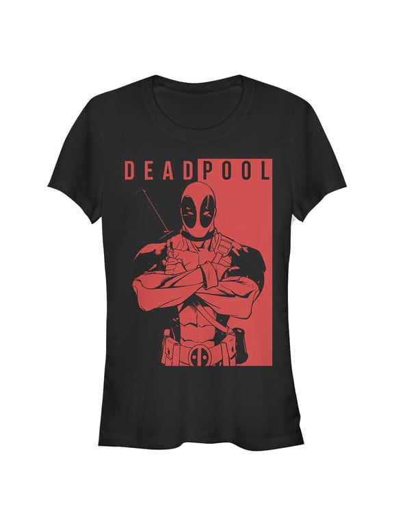 Junior's Marvel Deadpool Duotone Art Graphic T-Shirt