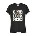 thumbnail image 1 of Junior's Marvel Deadpool Good Luck Nerd  Graphic Tee Black X Large, 1 of 2