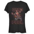 thumbnail image 1 of Junior's Marvel Deadpool Halftone Pose  Graphic T-Shirt, 1 of 4