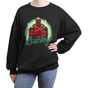 Juniors Marvel Deadpool Lucky Hero Sweatshirt