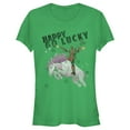 thumbnail image 1 of Junior's Marvel Deadpool Lucky Unicorn St. Patrick's  Graphic Tee Kelly Green X Large, 1 of 2