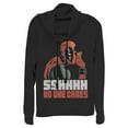 thumbnail image 1 of Junior's Marvel Deadpool No One Cares  Cowl Neck Sweatshirt Black Small, 1 of 3