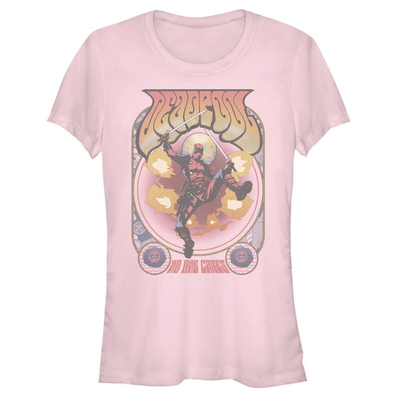 Junior's Marvel: Deadpool No One Cares Painting  Graphic T-Shirt