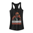 thumbnail image 1 of Junior's Marvel Deadpool No One Cares  Racerback Tank Top Black Medium, 1 of 4