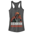 thumbnail image 1 of Junior's Marvel Deadpool No One Cares  Racerback Tank Top Charcoal 2X Large, 1 of 3