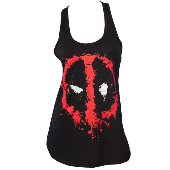 Deadpool Splatter Symbol Women's Tank Top-2XLarge