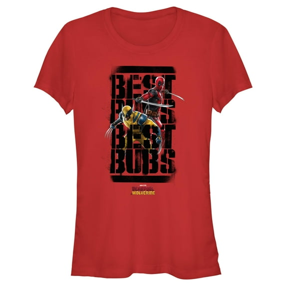Junior's Marvel: Deadpool & Wolverine Best Bubs Graffiti Graphic T-Shirt