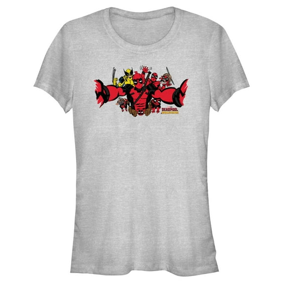 Junior's Marvel: Deadpool & Wolverine Group Photo Graphic T-Shirt