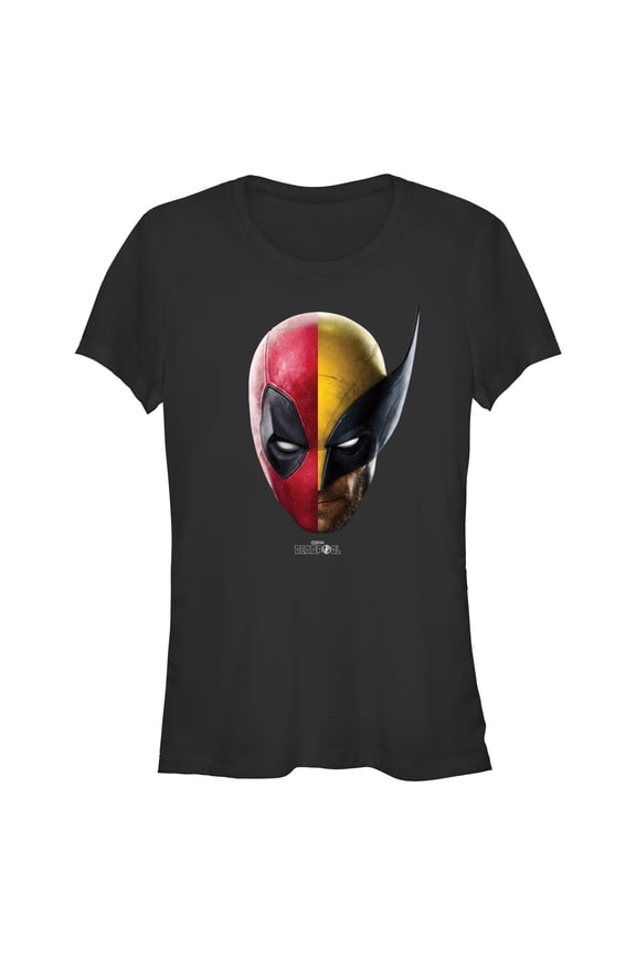 Junior's Marvel: Deadpool & Wolverine Half Portraits Graphic T-Shirt