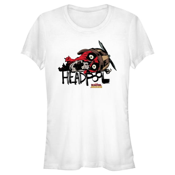 Junior's Marvel: Deadpool & Wolverine Headpool Face Graphic T-Shirt