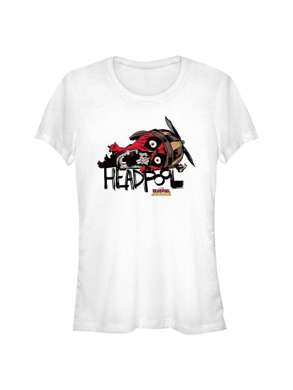 Junior's Marvel: Deadpool & Wolverine Headpool Face Graphic T-Shirt
