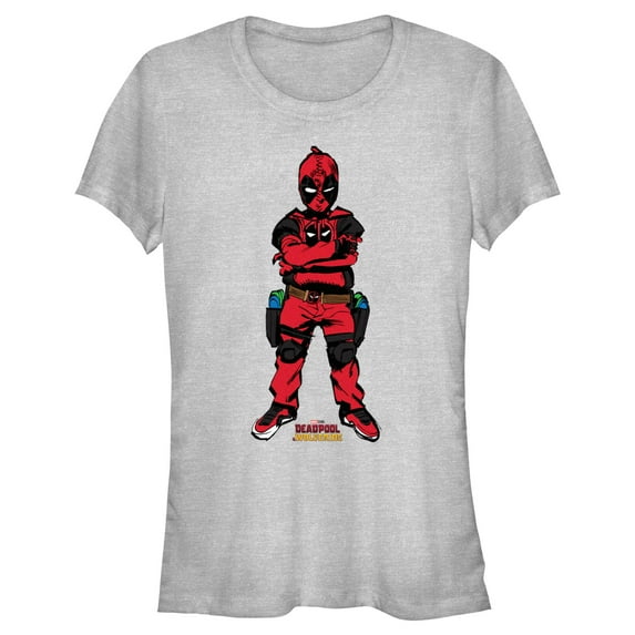Junior's Marvel: Deadpool & Wolverine Kidpool Pose Graphic T-Shirt